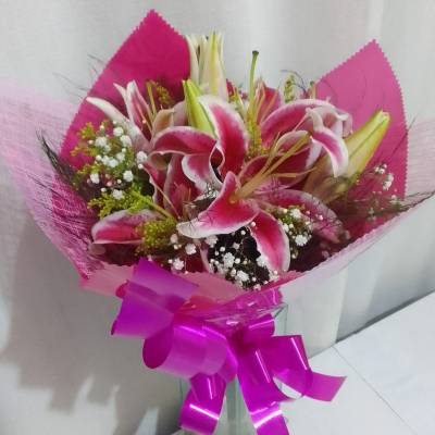 BOUQUET COM PERFUMADO / ROSA / UNICO