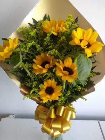 Bouquet de Girassóis Amarelo Flores Naturais