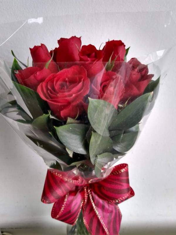 Floricultura Belas Artes | Bouquet Com 08 Rosas - Vermelhas