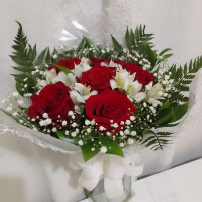 BOUQUET MISTO ROSAS IMPORTADAS COLOMBIANAS E ASTROMELIAS / MISTA / UNICO